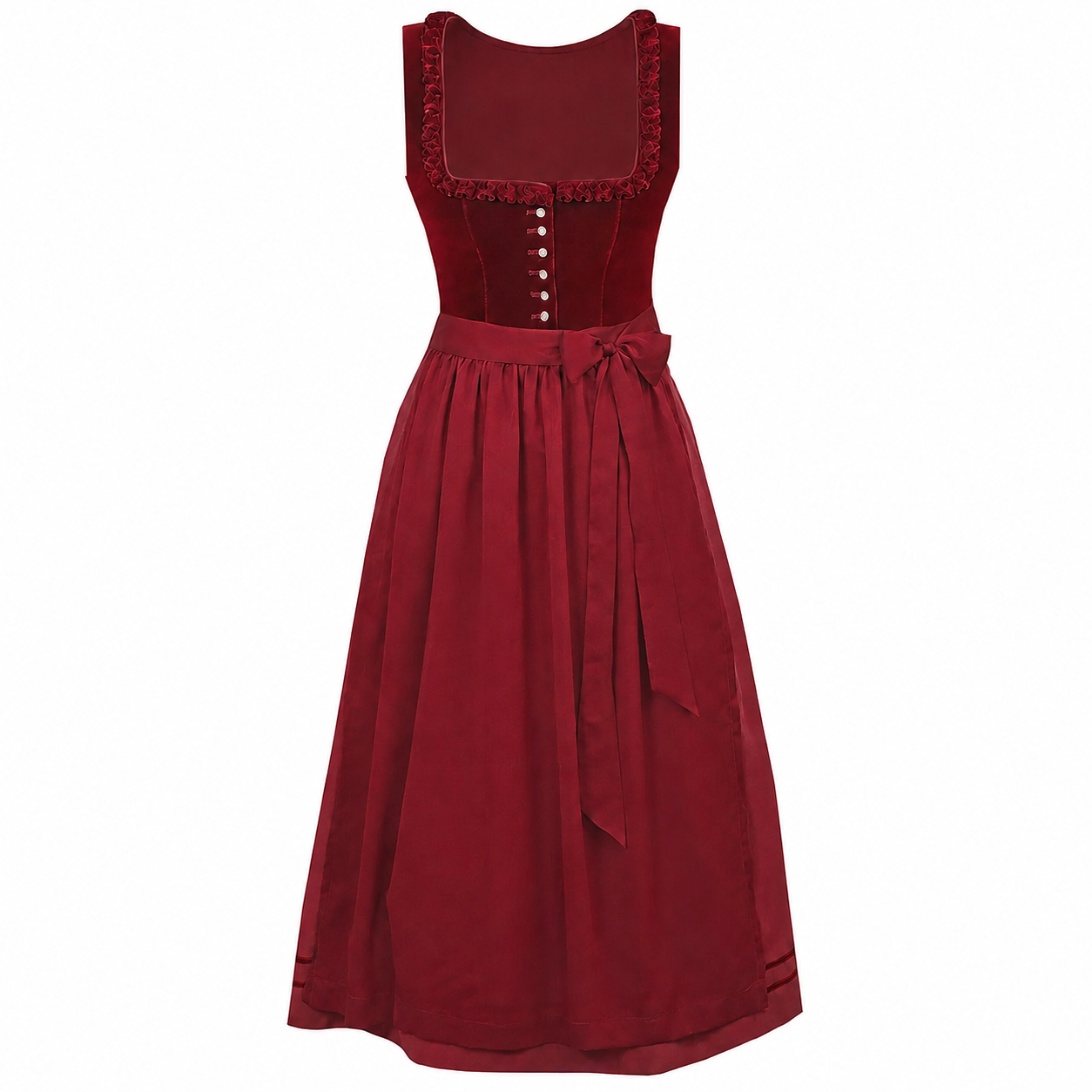 70cm Cherry Chante Red Traditional Dirndl