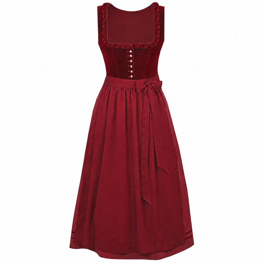70cm Cherry Chante Red Traditional Dirndl