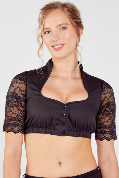 Schwarze Dirndlbluse Elena