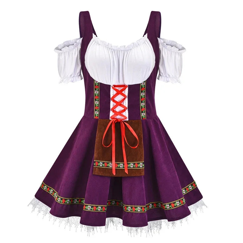 Frauen Oktoberfest Outfit: Klassisches bayerisches Dirndl für Festivals und Biermädchen