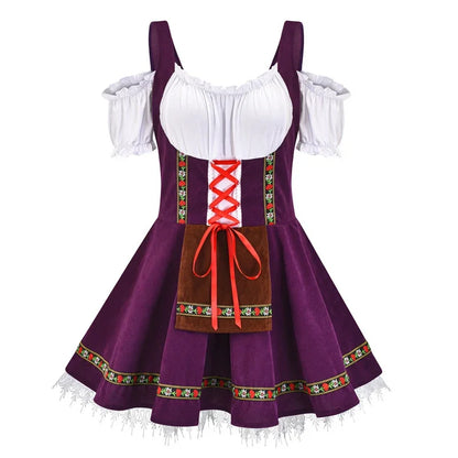 Frauen Oktoberfest Outfit: Klassisches bayerisches Dirndl für Festivals und Biermädchen