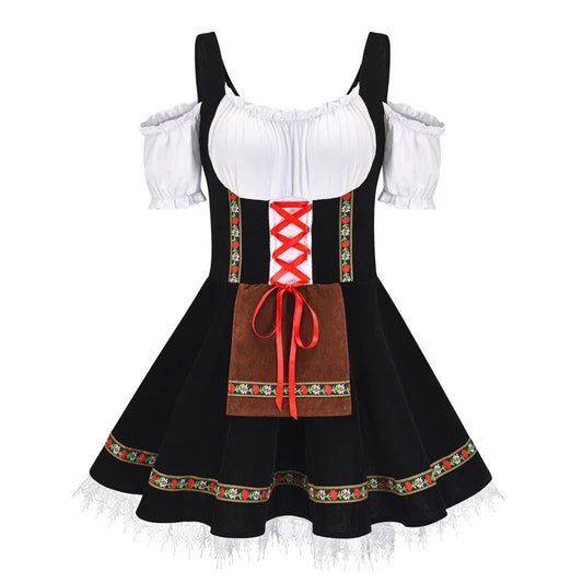 Frauen Oktoberfest Outfit: Klassisches bayerisches Dirndl für Festivals und Biermädchen