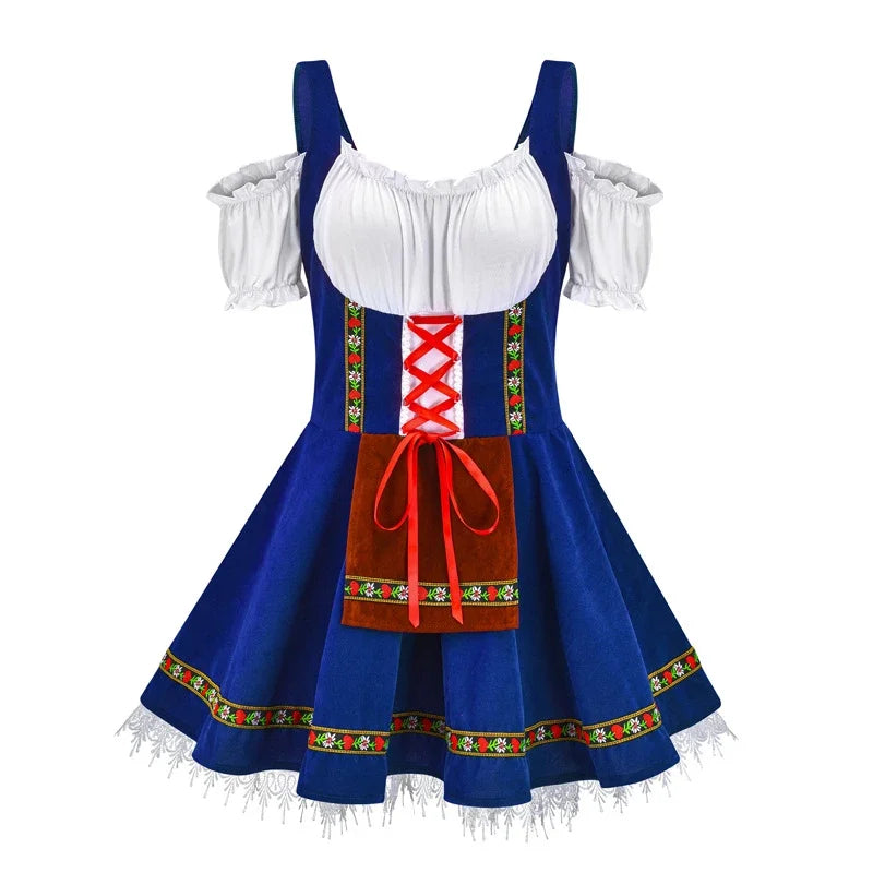 Frauen Oktoberfest Outfit: Klassisches bayerisches Dirndl für Festivals und Biermädchen