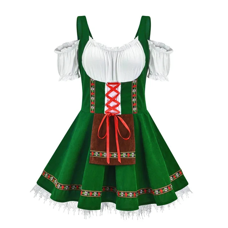 Frauen Oktoberfest Outfit: Klassisches bayerisches Dirndl für Festivals und Biermädchen