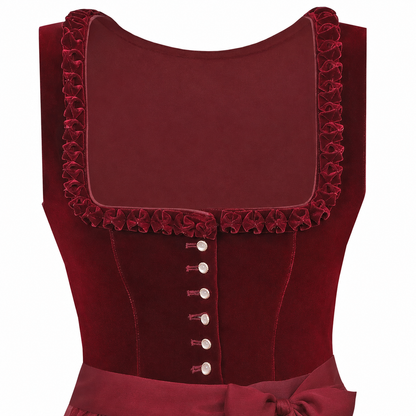 70cm Cherry Chante Red Traditional Dirndl