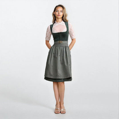 Krüger Alisha Green Velvet Dirndl - 60cm