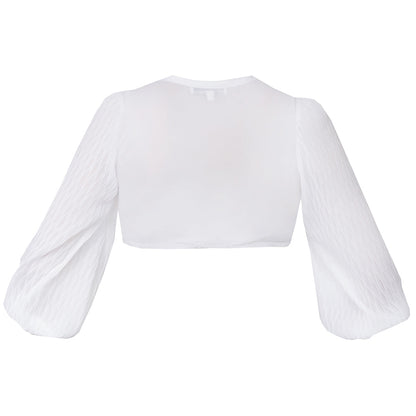 MarJo Nandlstadt White Dirndl Blouse with 3/4 Sleeves