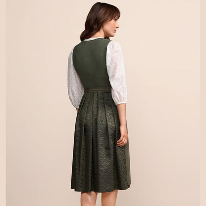 Krüger Ileyna Green Dirndl with Heart-Shaped Neckline - 70cm