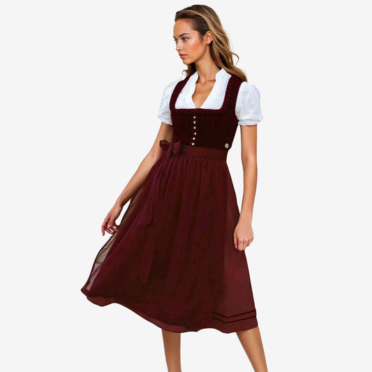 70cm Cherry Chante Red Traditional Dirndl