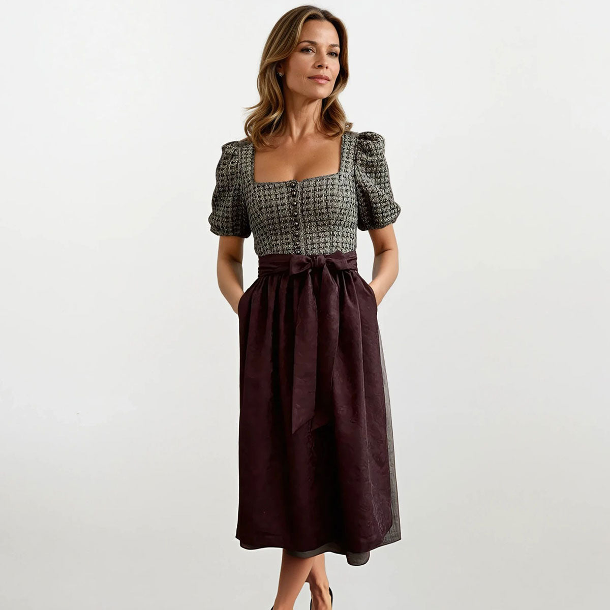 MarJo Olive Orchard Dirndl - 75cm Half Sleeve Collection for the Fabulous Ms. Wonderful